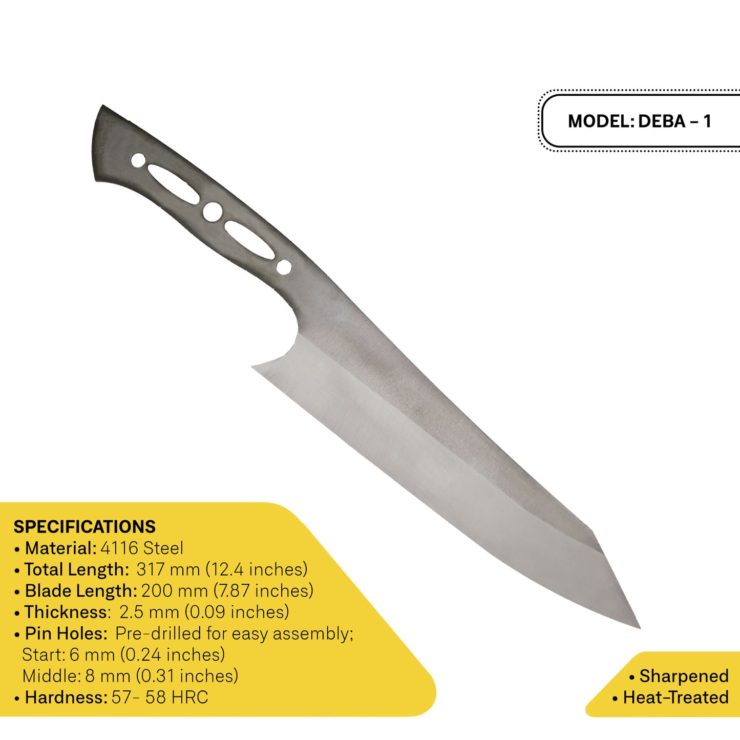 Japanese Chef Blade Blanks - 4116 Steel