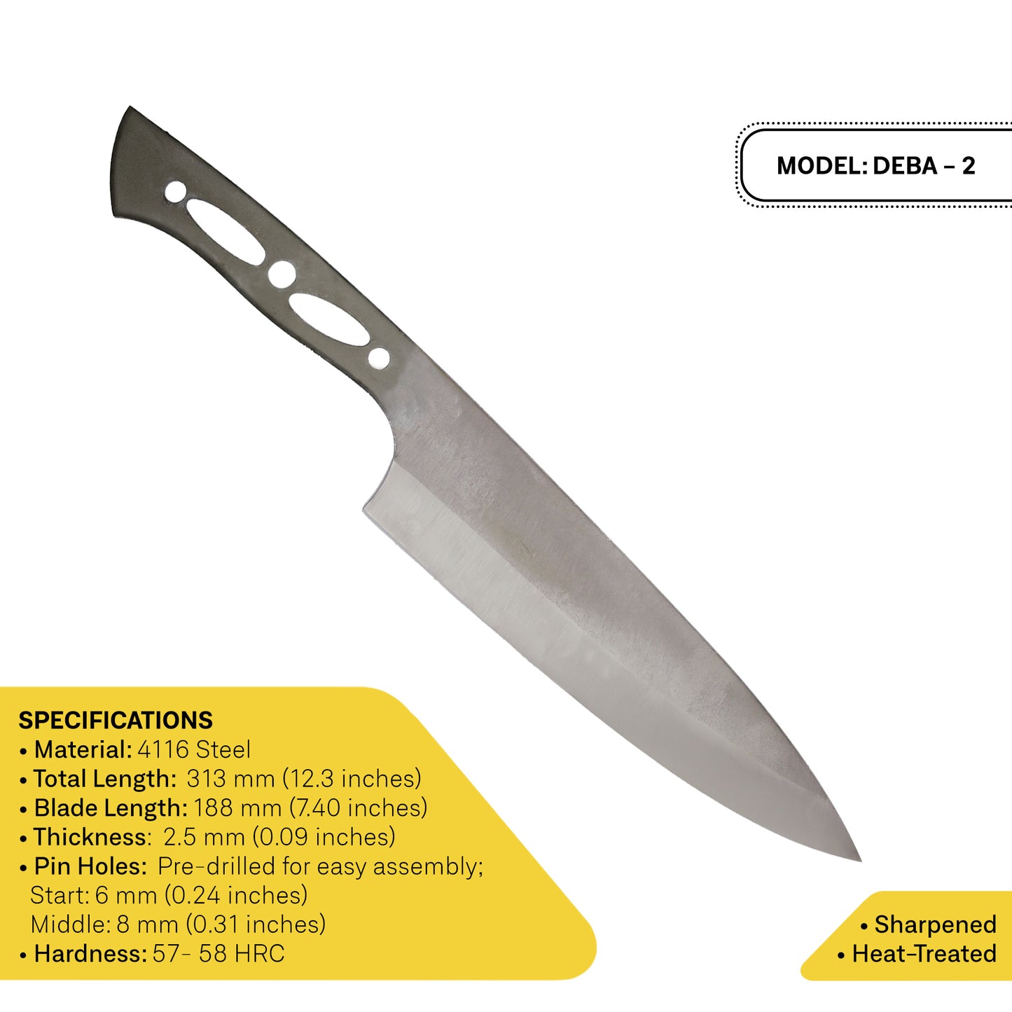 Japanese Chef Blade Blanks - 4116 Steel