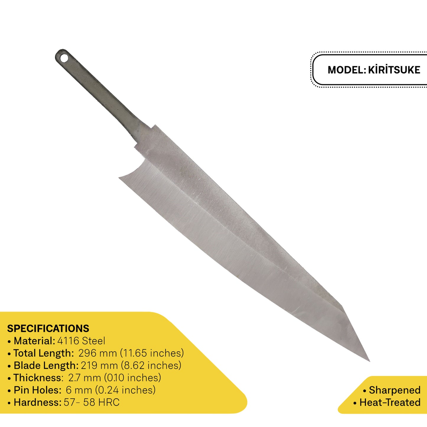 Japanese Chef Blade Blanks - 4116 Steel