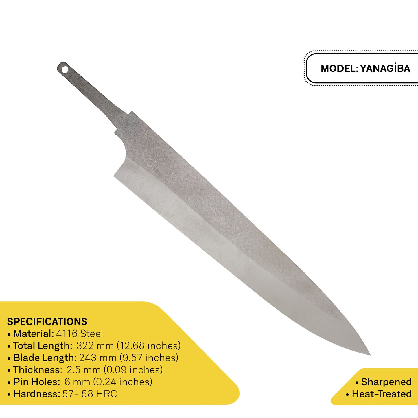 Japanese Chef Blade Blanks - 4116 Steel