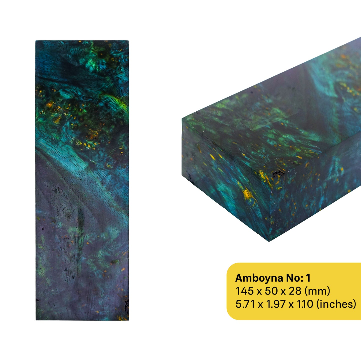 Amboyna Stabilized Wood Blanks (April 2025 Edition)