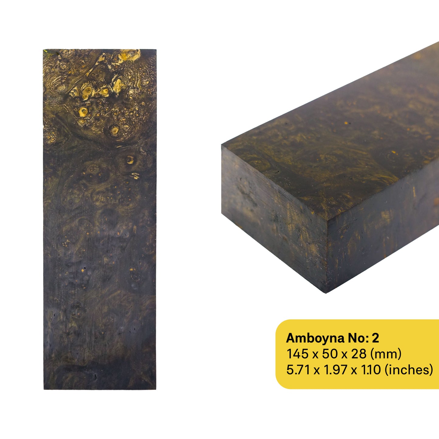 Amboyna Stabilized Wood Blanks (April 2025 Edition)