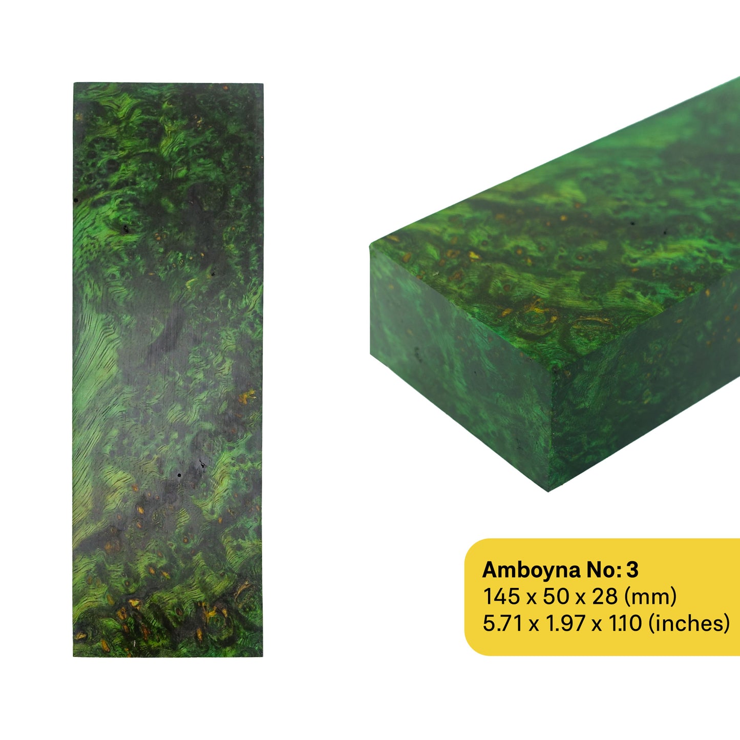 Amboyna Stabilized Wood Blanks (April 2025 Edition)