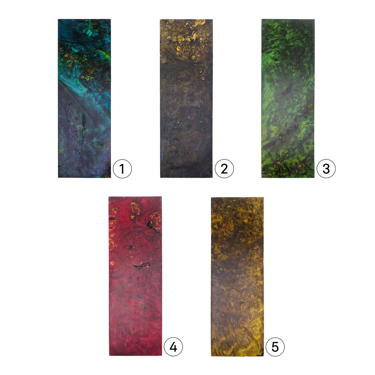 Amboyna Stabilized Wood Blanks (April 2025 Edition)