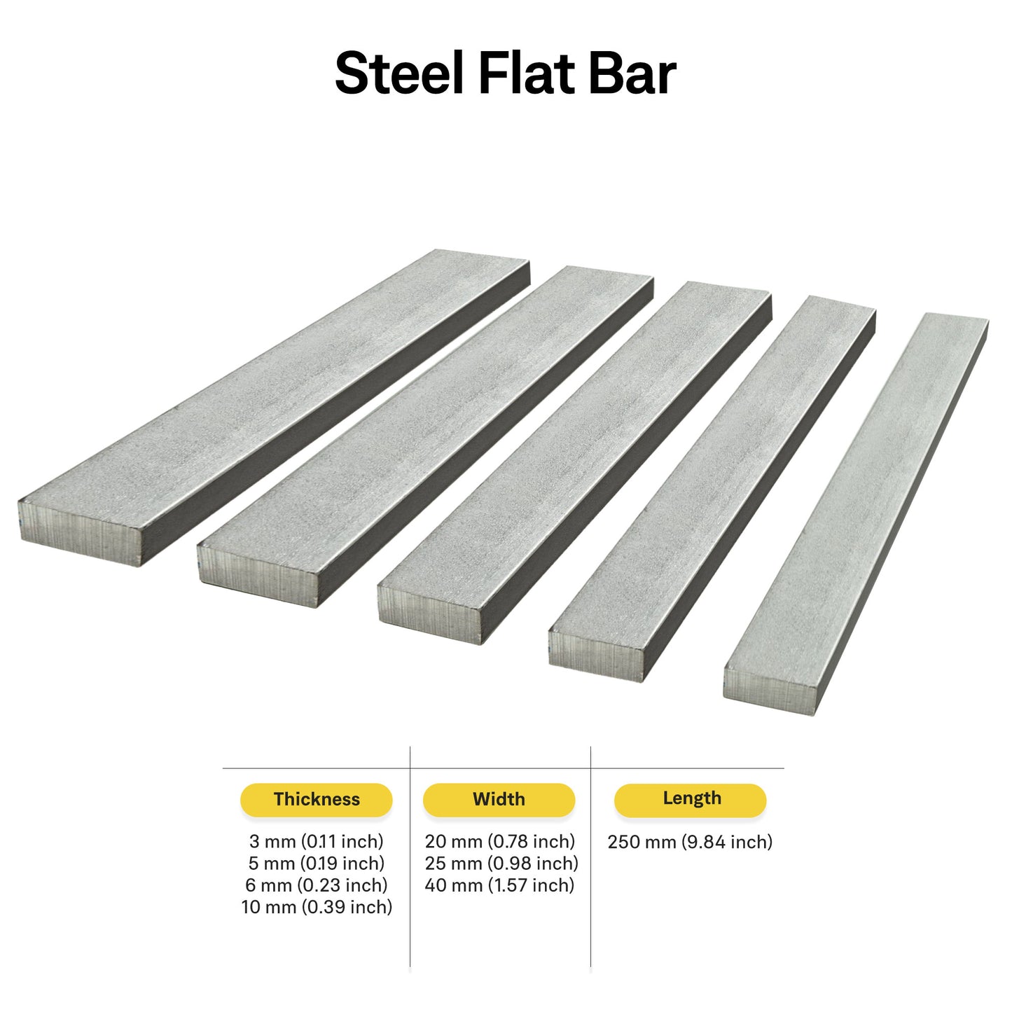 Stainless Steel Flat Bar Rods Custom Size Options