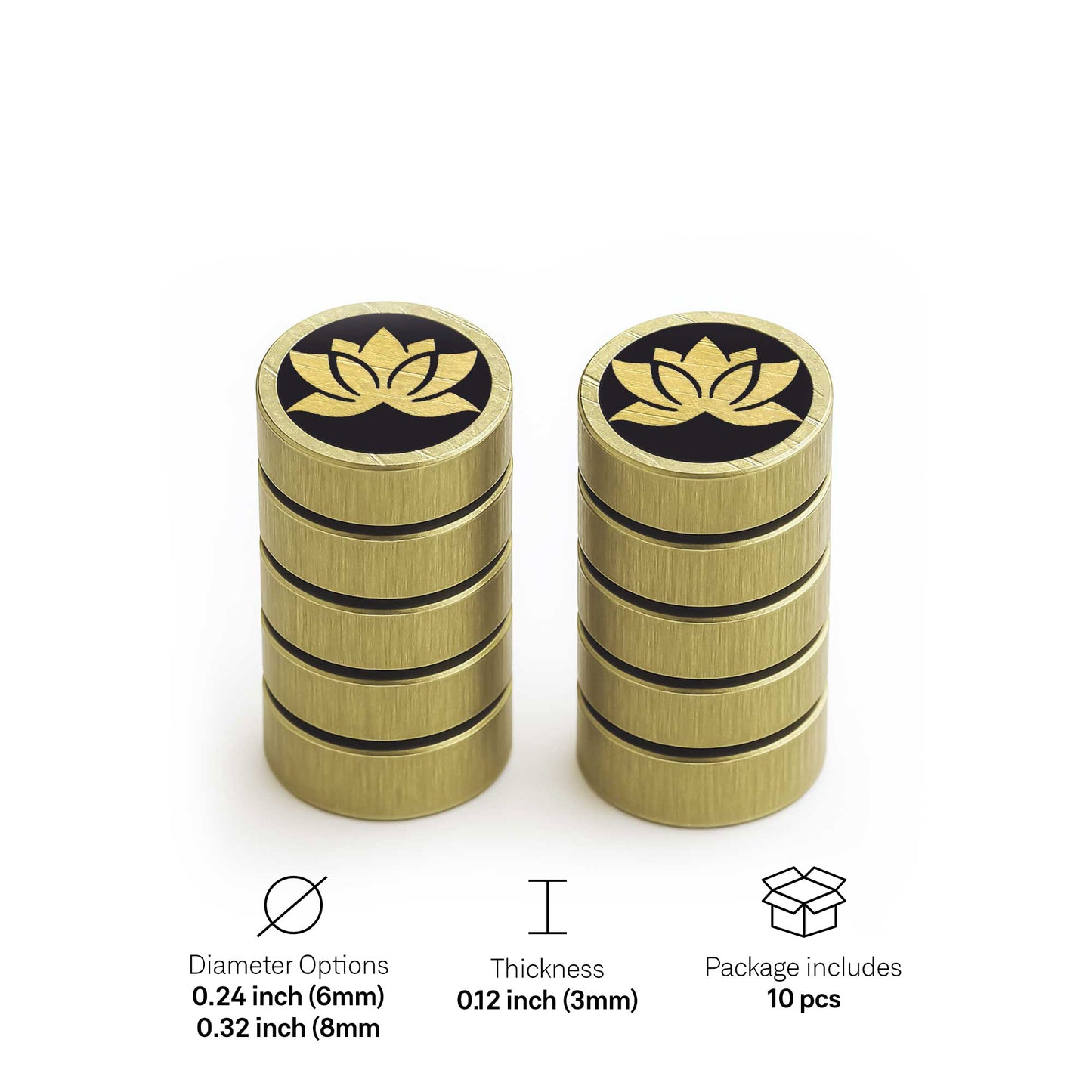 Lotus - Mini Pins as Guitar Dots