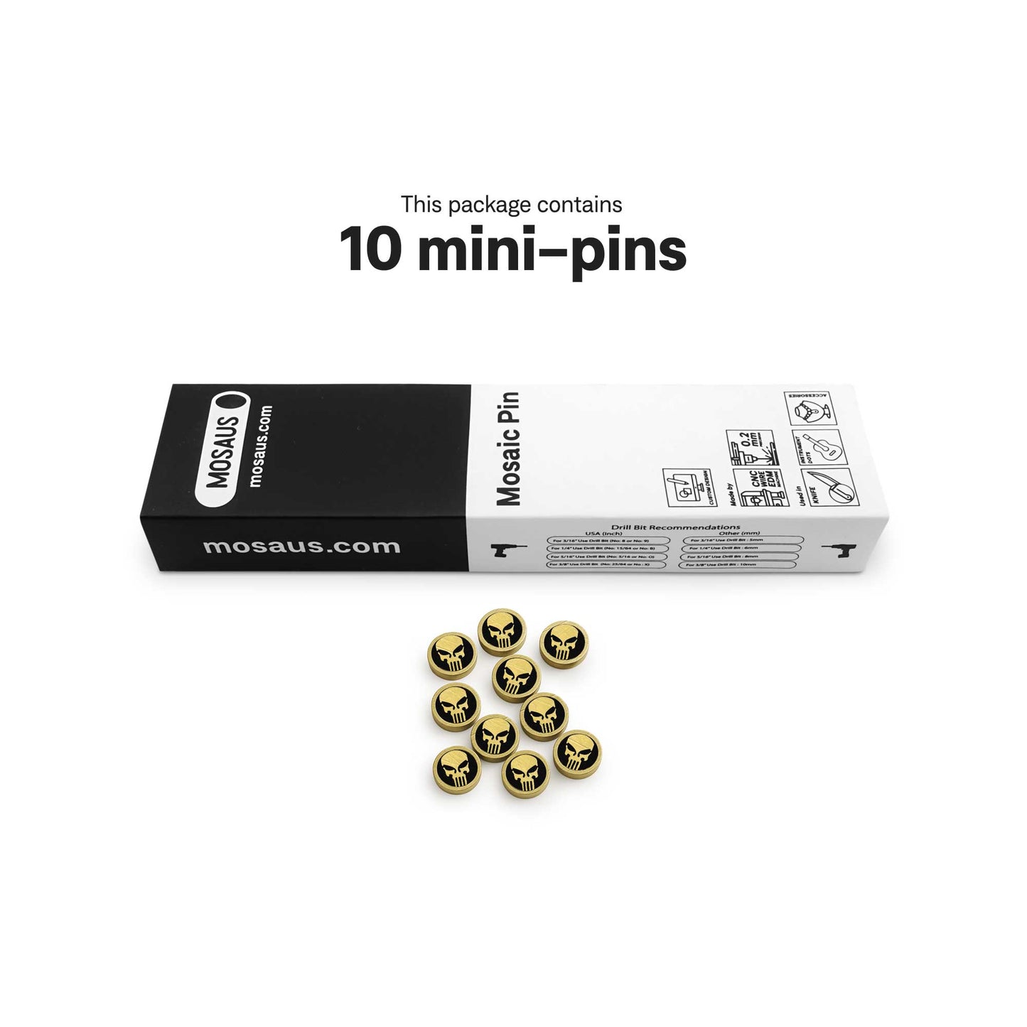 Punisher - Mini Pins as Guitar Dots