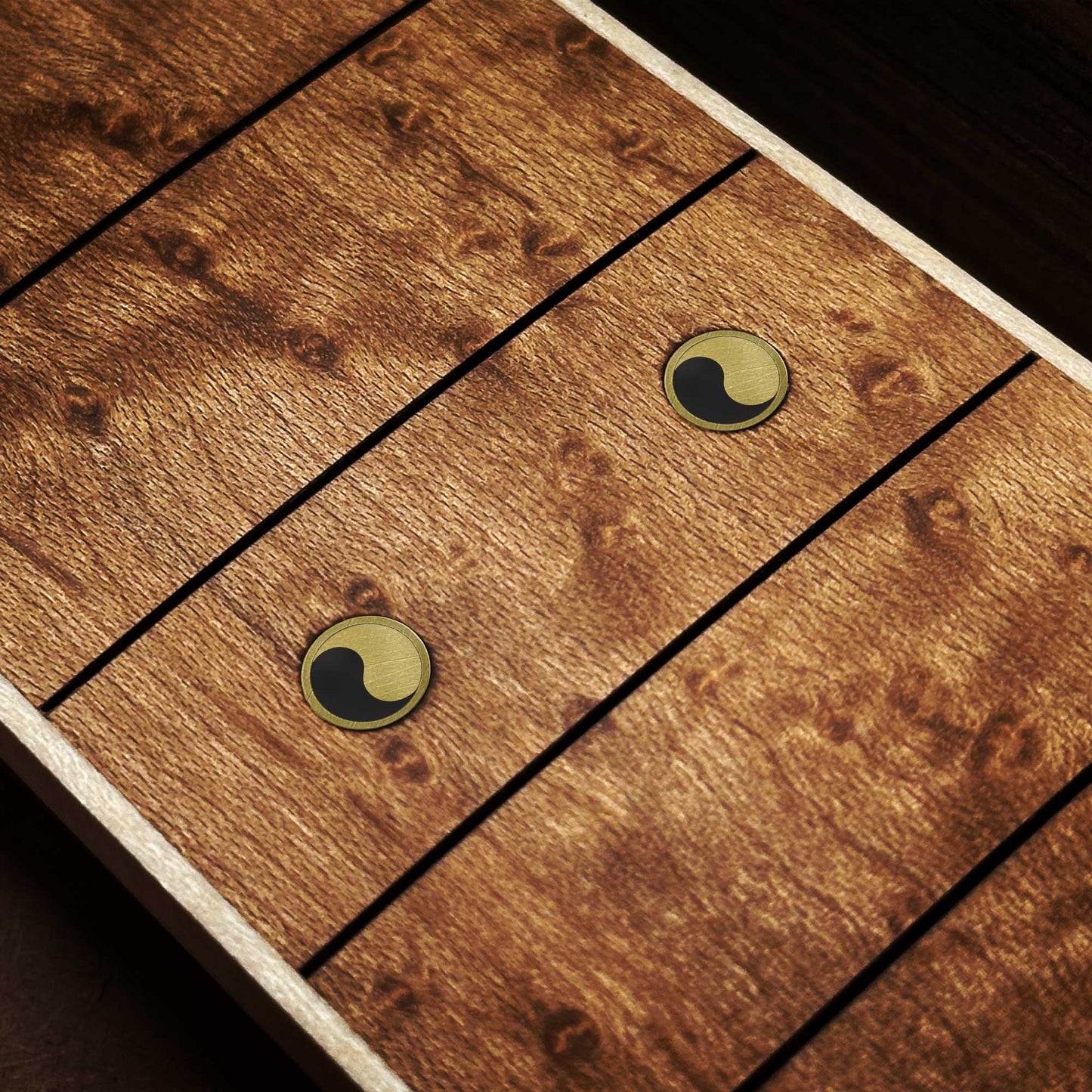 Yin Yang Symbol - Mini Pins as Guitar Dots