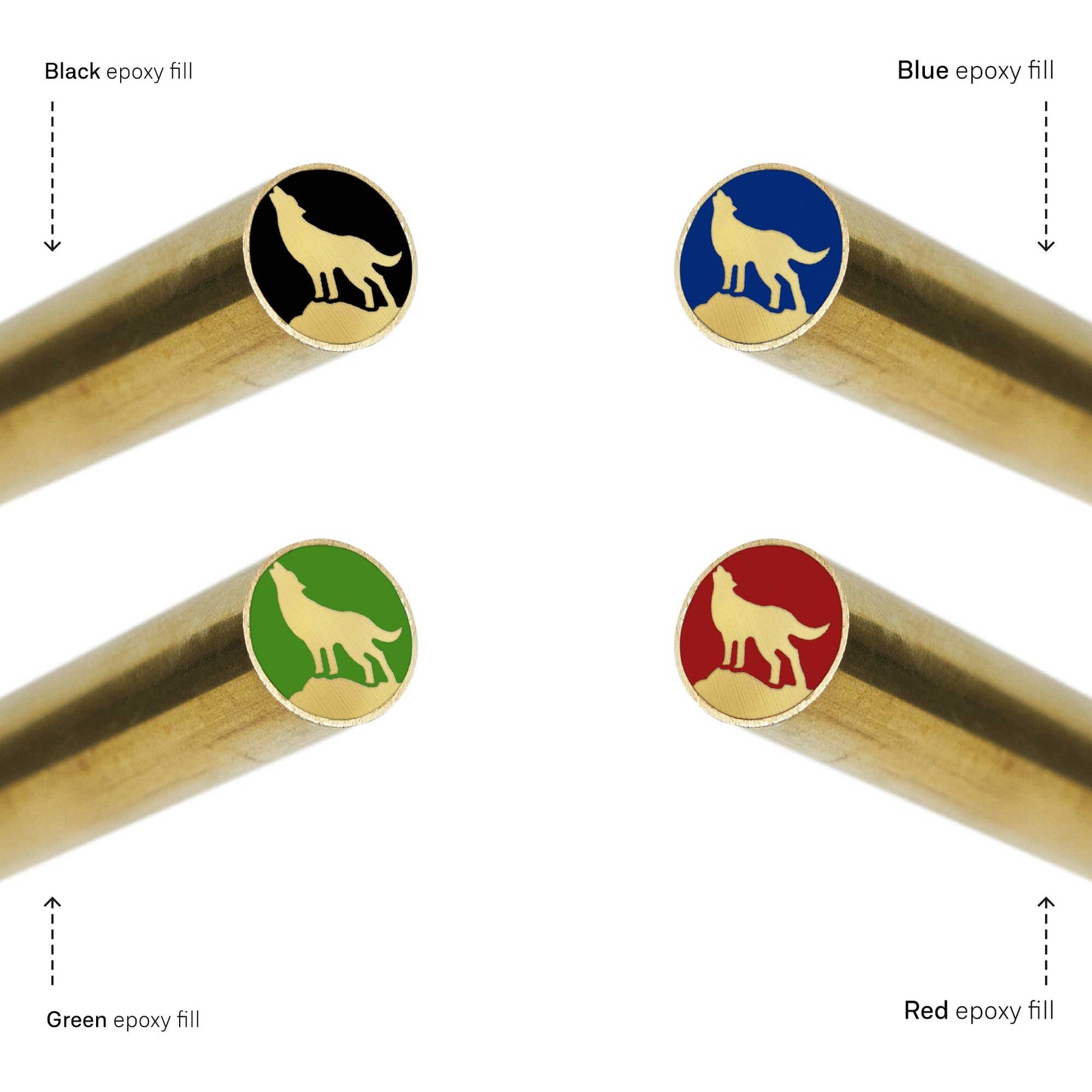 Wolf - EDM Mosaic Knife Pin - 2071