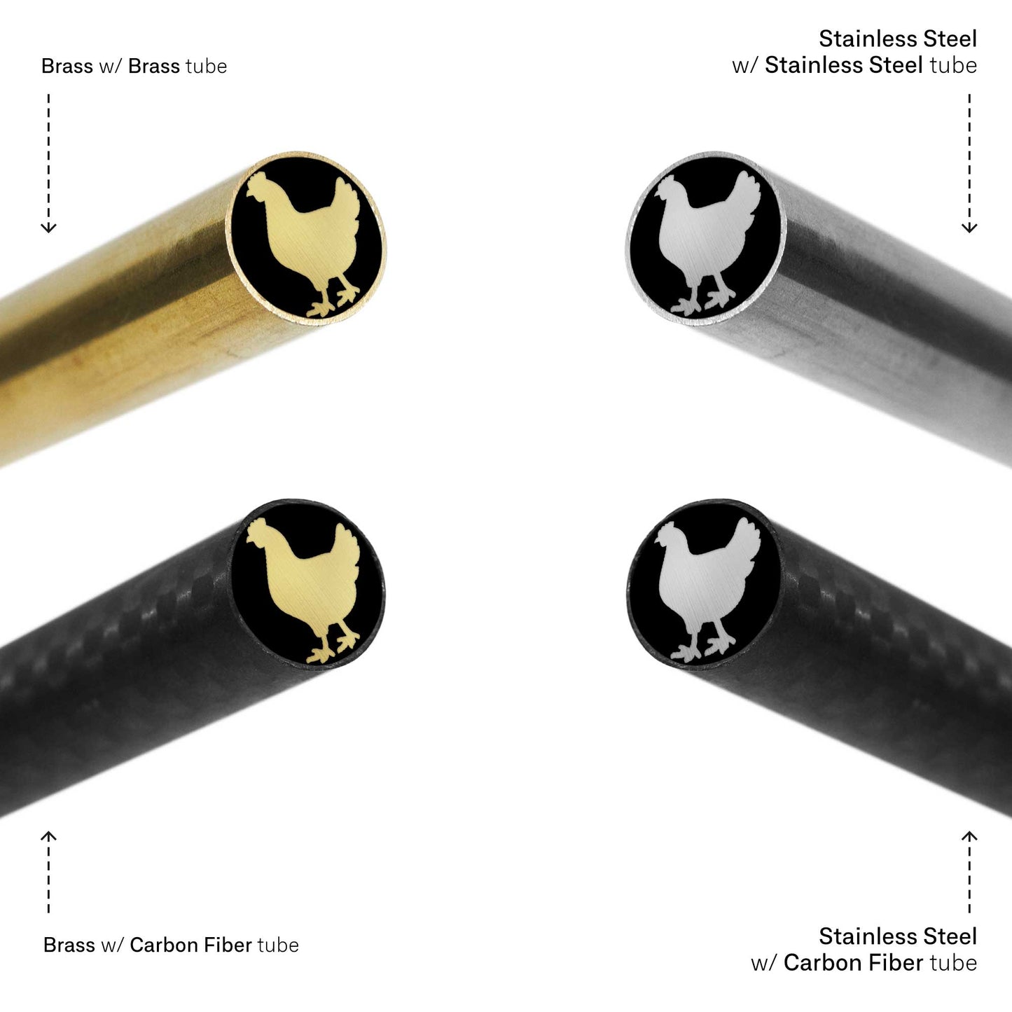 Chicken - EDM Mosaic Knife Pin - 2094