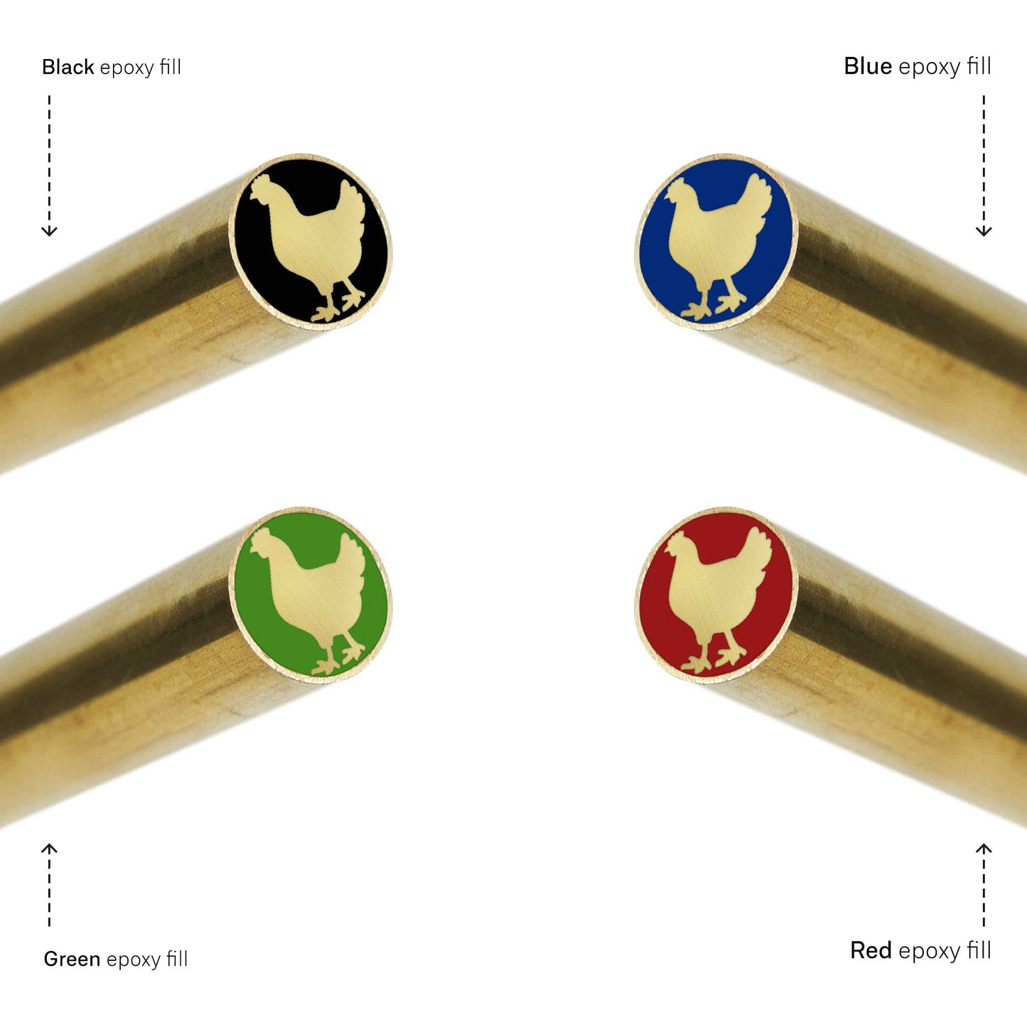 Chicken - EDM Mosaic Knife Pin - 2094