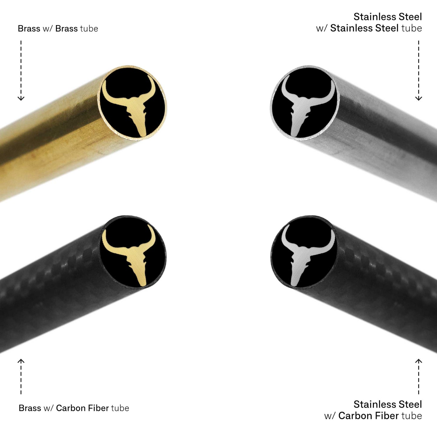Western Cow Skull - EDM Mosaic Knife Pin - 2127