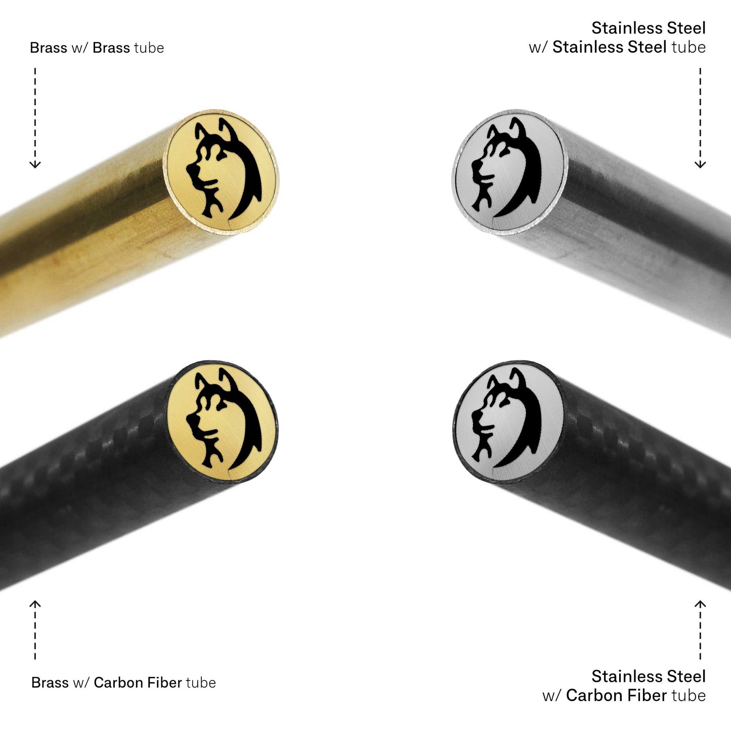 Dog Wolf - EDM Mosaic Knife Pin - 2148