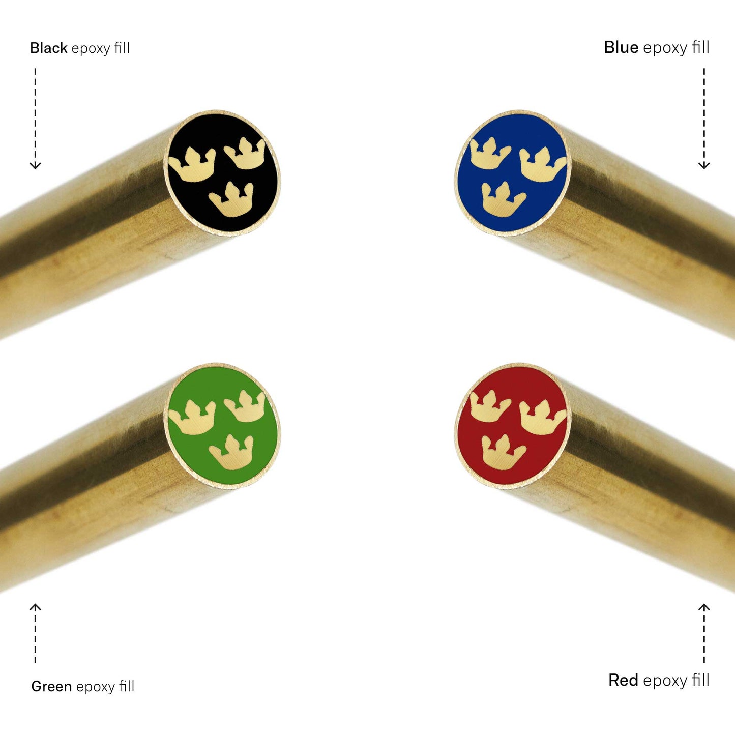 Three Crowns - EDM Mosaic Knife Pin - 3005