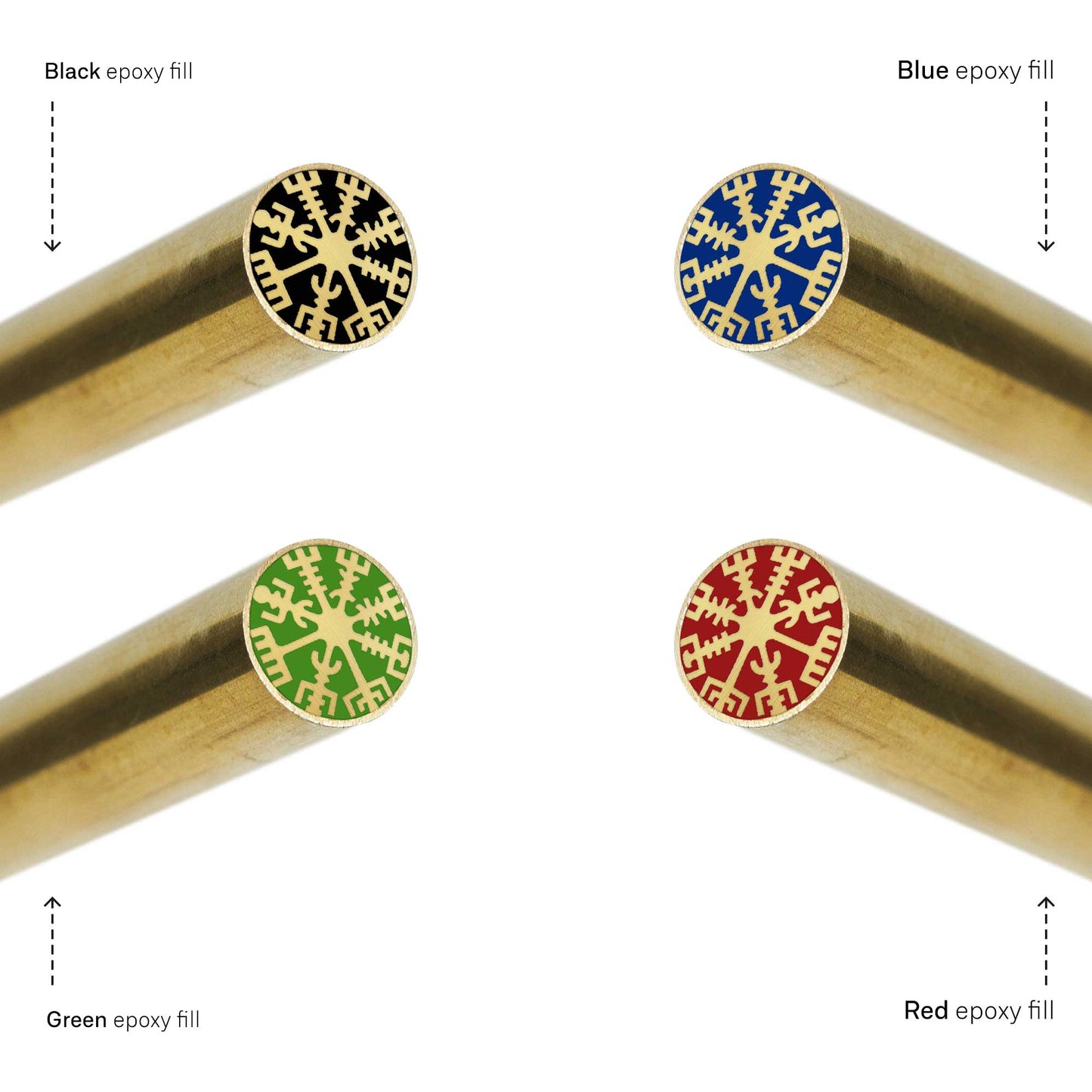 Viking Compass - EDM Mosaic Knife Pin - 3008