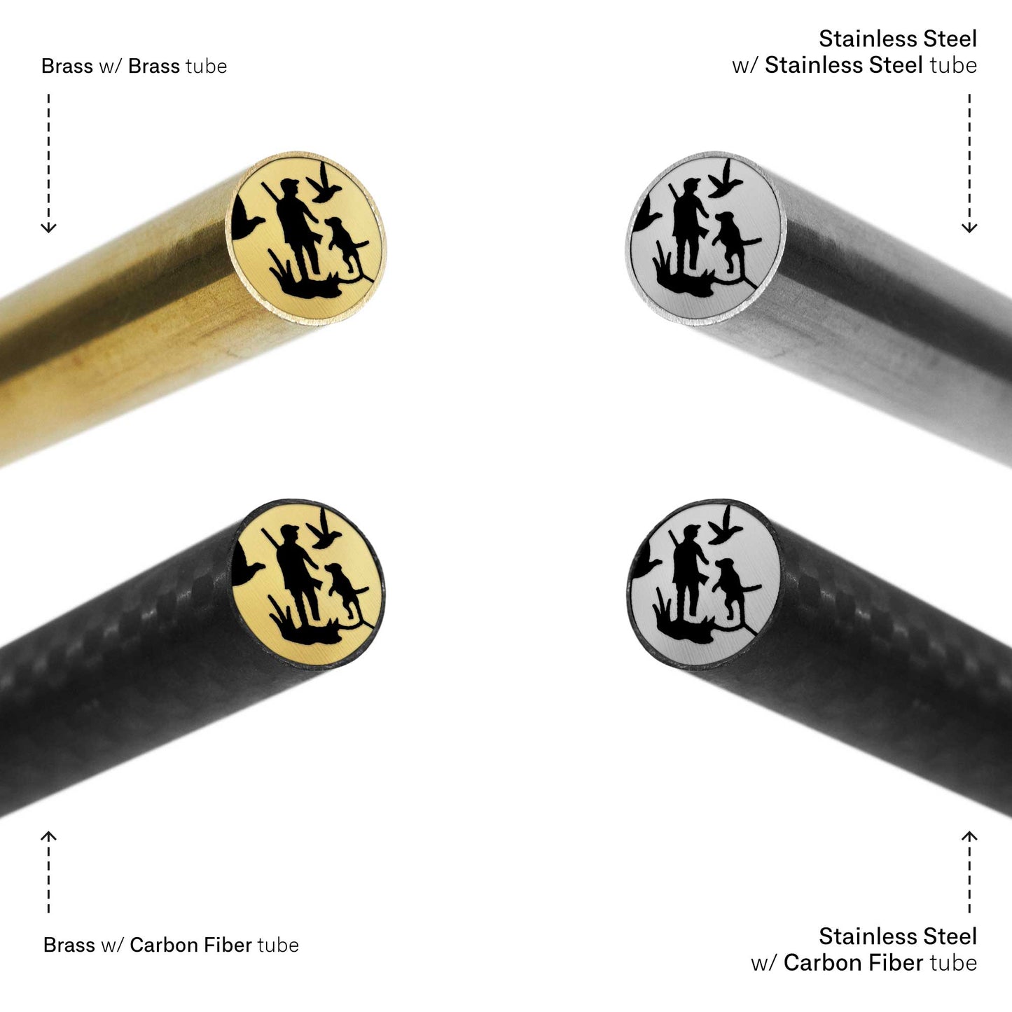 Hunter And Dog - EDM Mosaic Knife Pin - 3036