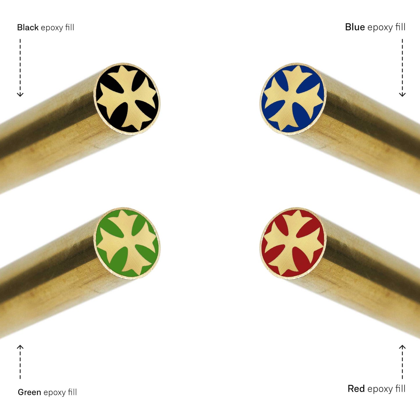 Cross Byzantine - EDM Mosaic Knife Pin - 3108