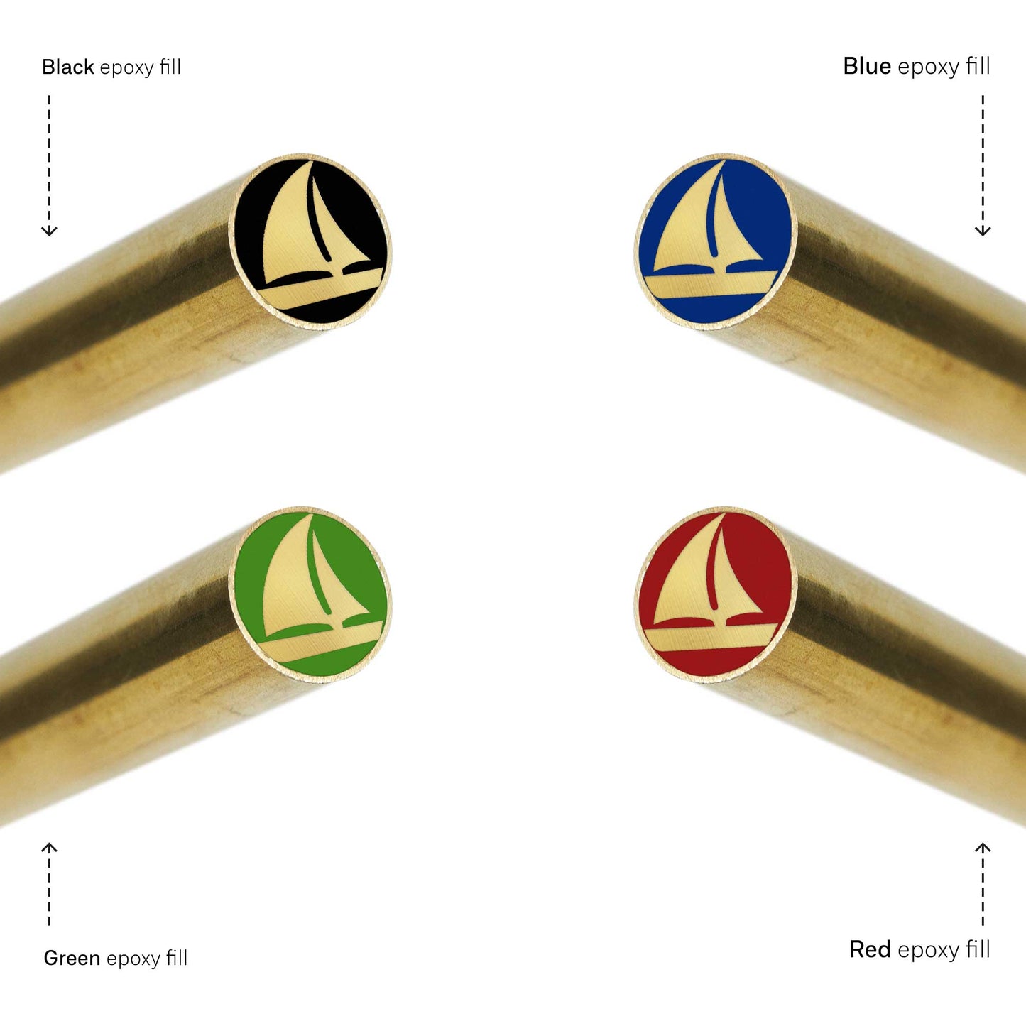 Sail Boat - EDM Mosaic Knife Pin - 3121