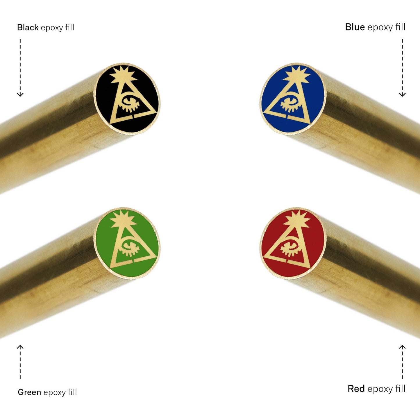 Triangle Eye - EDM Mosaic Knife Pin - 3123