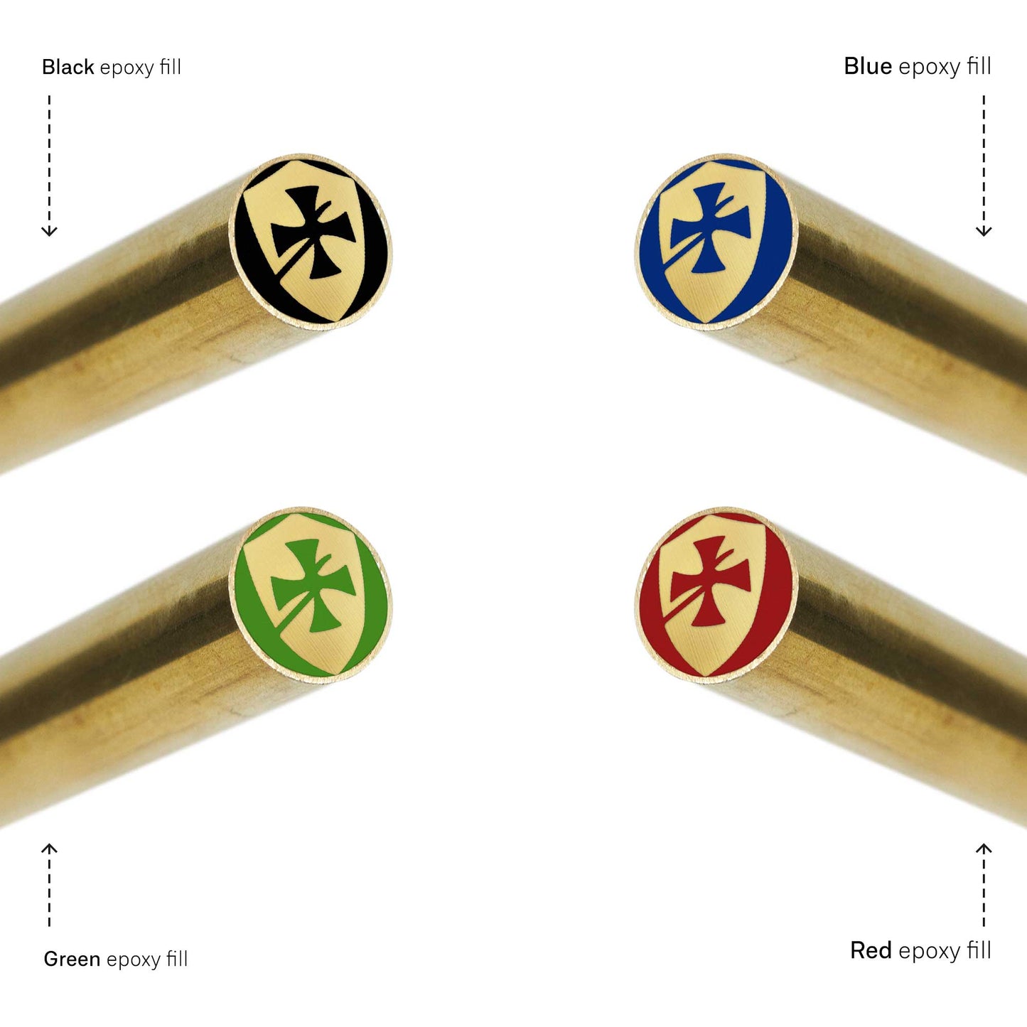 Cross - EDM Mosaic Knife Pin - 3134