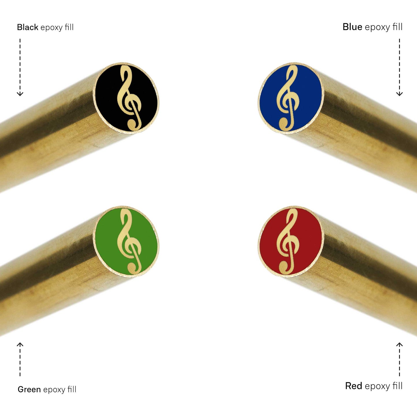 Treble Clef - EDM Mosaic Knife Pin - 3170