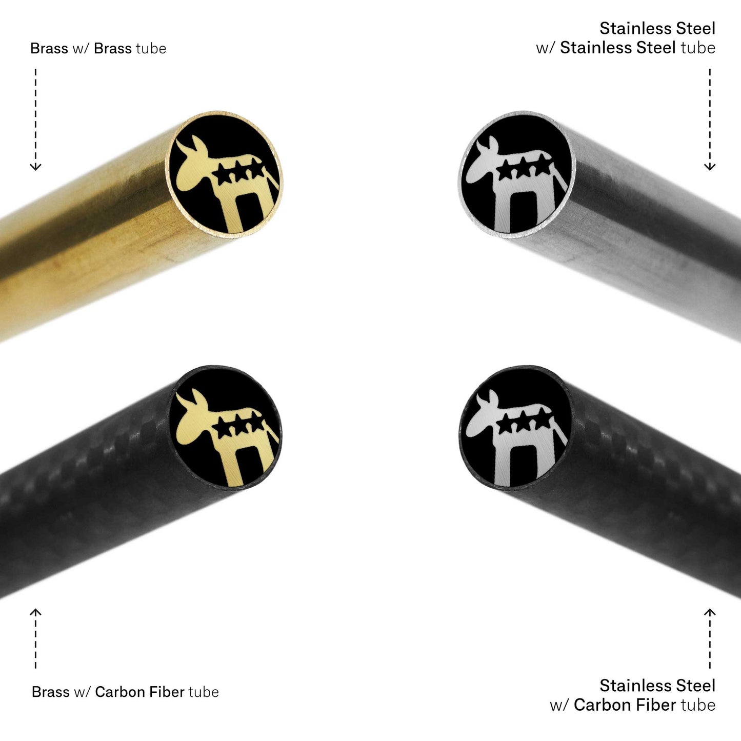 Democratic Donkey - EDM Mosaic Knife Pin - 4023