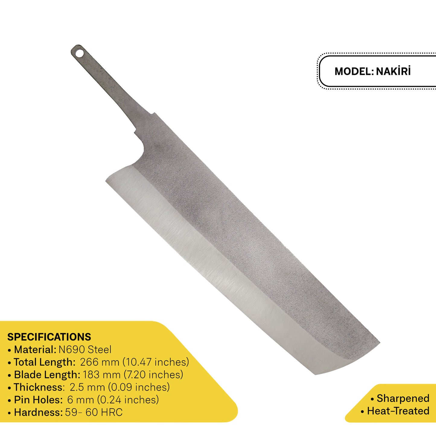 Japanese Chef Blade Blanks - N690 Böhler Steel