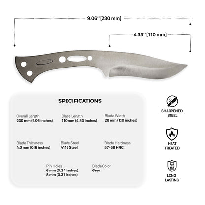 4116 Steel Blade Blank - 2