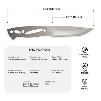 4116 Steel Blade Blank - 4