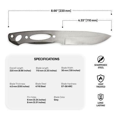 4116 Steel Blade Blank - 5