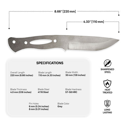 4116 Steel Blade Blank - 7