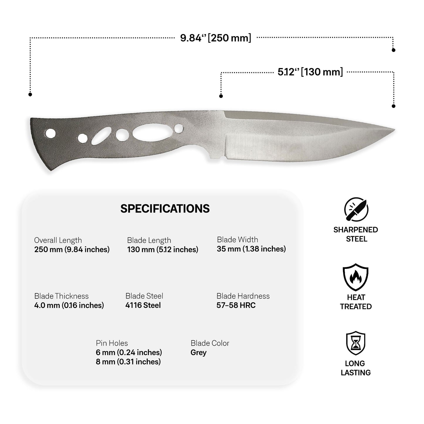4116 Steel Blade Blank - 9