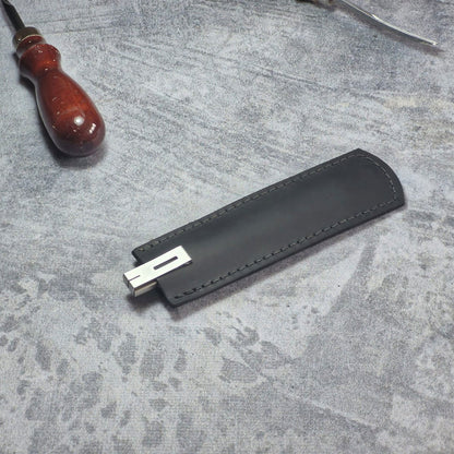 LKS-3 / Custom Leather Knife Sheath – Handcrafted with Name or Logo Engraving