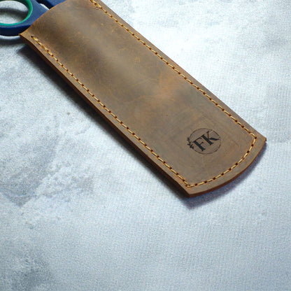 LKS-3 / Custom Leather Knife Sheath – Handcrafted with Name or Logo Engraving