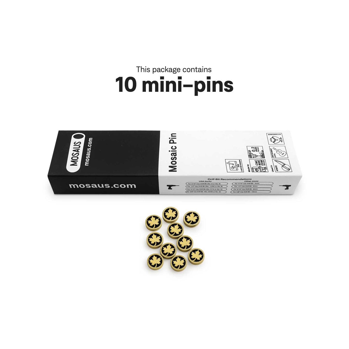 Maple Leaf - Mini Pins as Guitar Dots