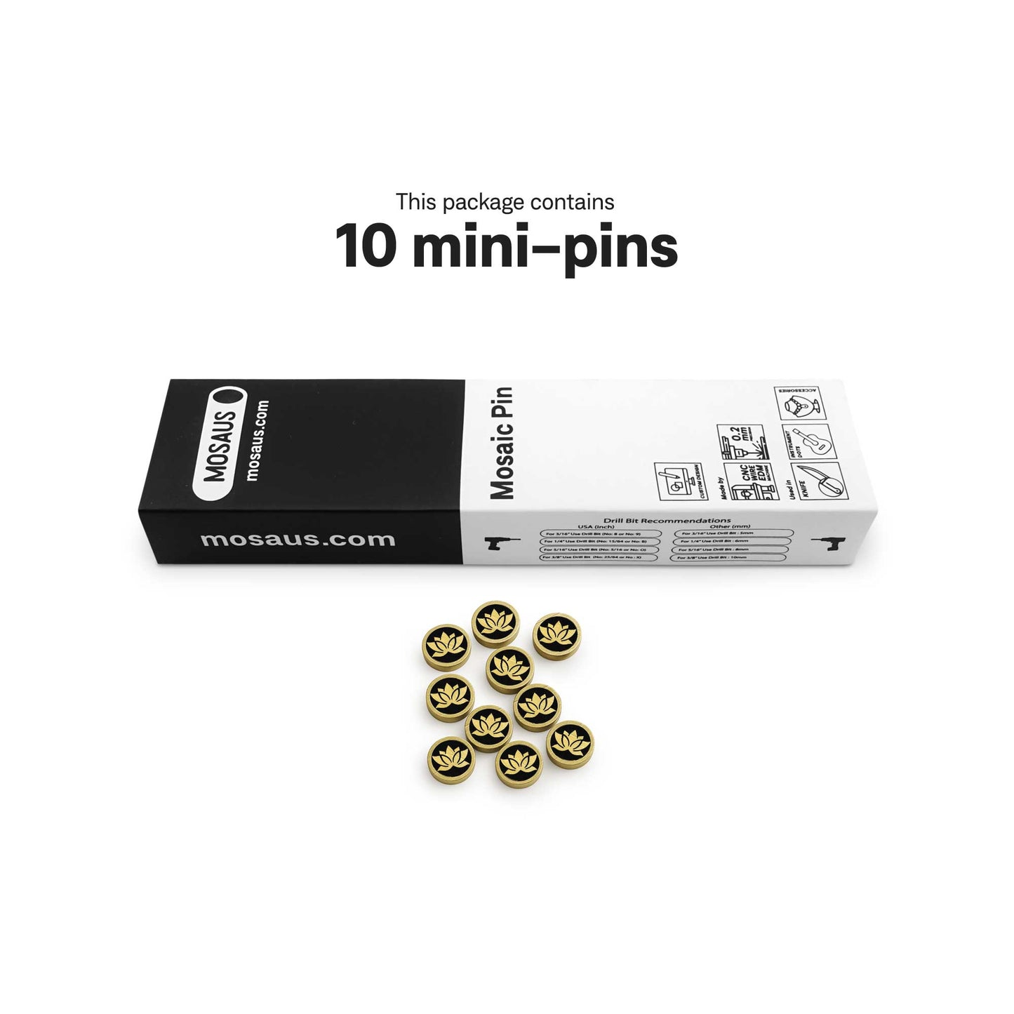 Lotus - Mini Pins as Guitar Dots