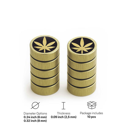 Cannabis Leaf - Mini Pins as Guitar Dots