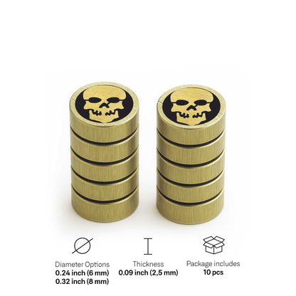 Skull - Mini Pins as Guitar Dots