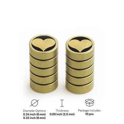 Heart - Mini Pins as Guitar Dots