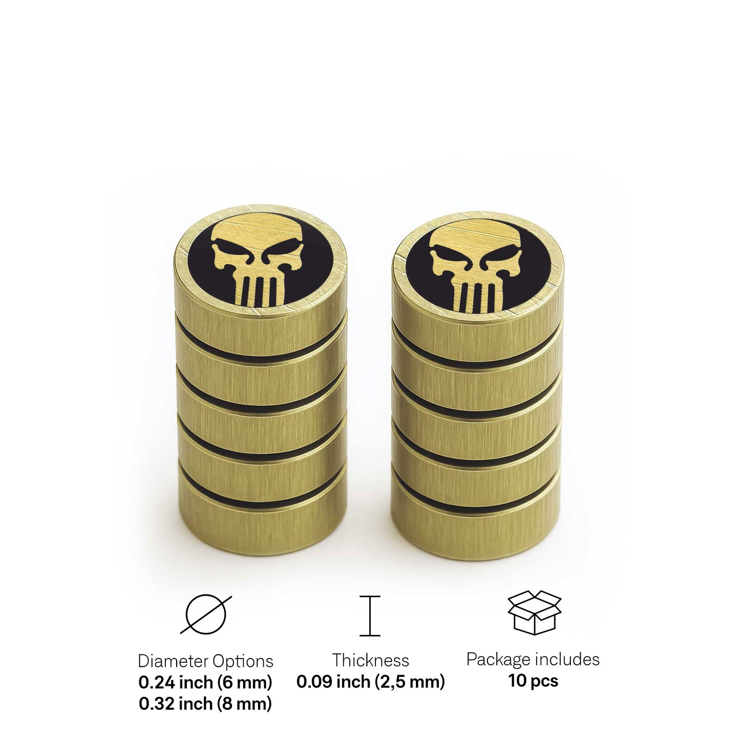 Punisher - Mini Pins as Guitar Dots