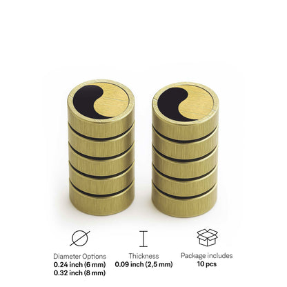 Yin Yang Symbol - Mini Pins as Guitar Dots