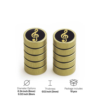 Treble Clef - Mini Pins as Guitar Dots