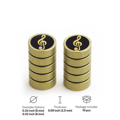 Treble Clef - Mini Pins as Guitar Dots