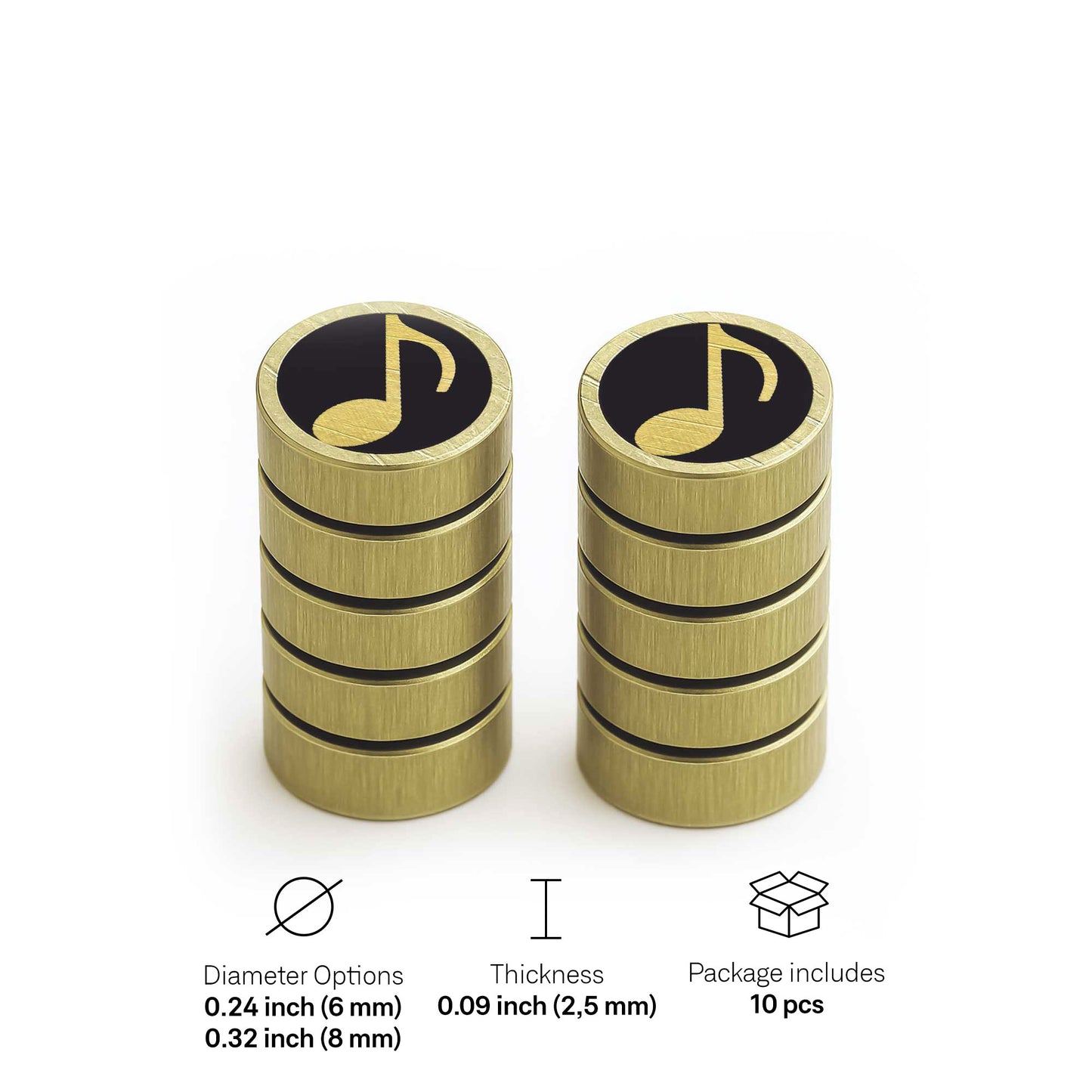 Musical Note - Mini Pins as Guitar Dots