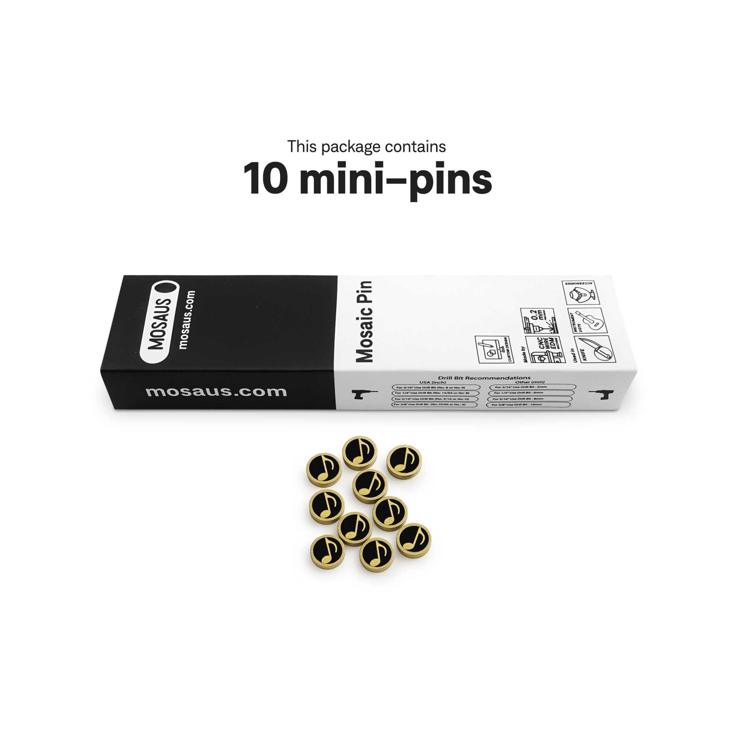 Musical Note - Mini Pins as Guitar Dots