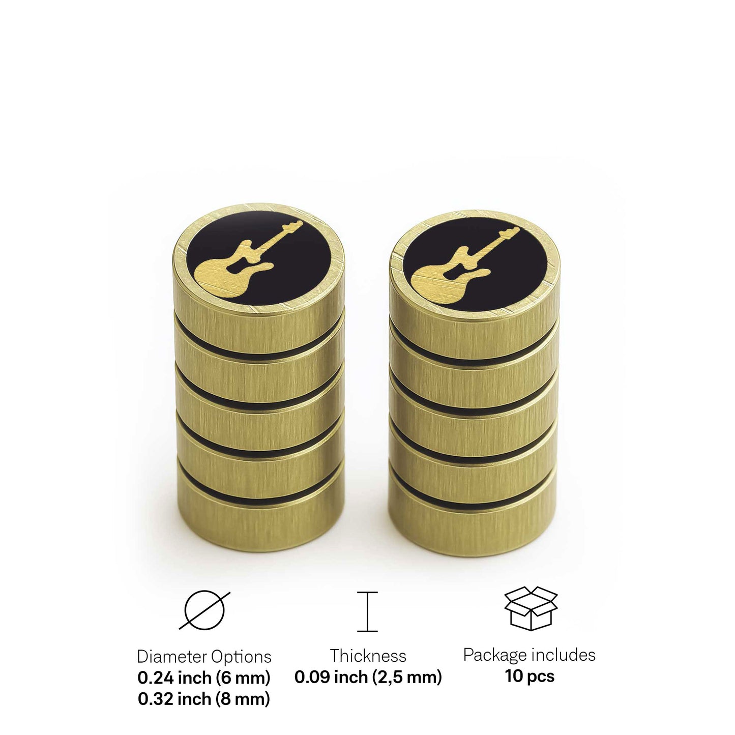 Guitar - Mini Pins as Guitar Dots