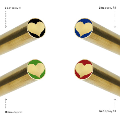 Heart 3025 - EDM Mosaic Knife Pin