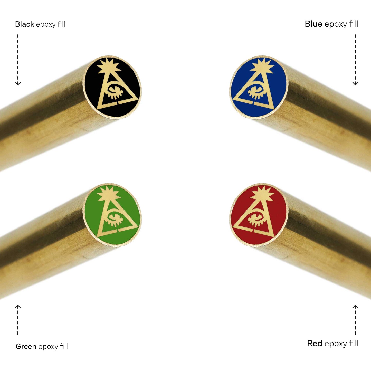 Triangle Eye 3123 - EDM Mosaic Knife Pin