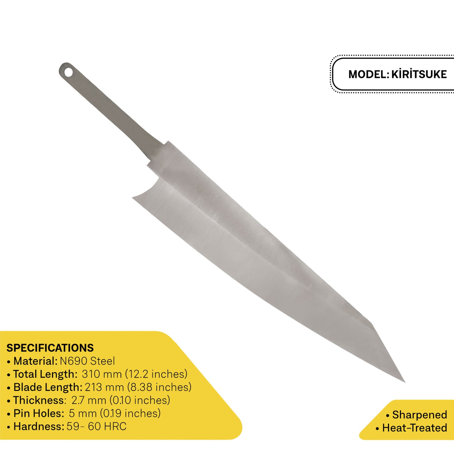 Japanese Chef Knife Blanks - N690 Böhler Steel