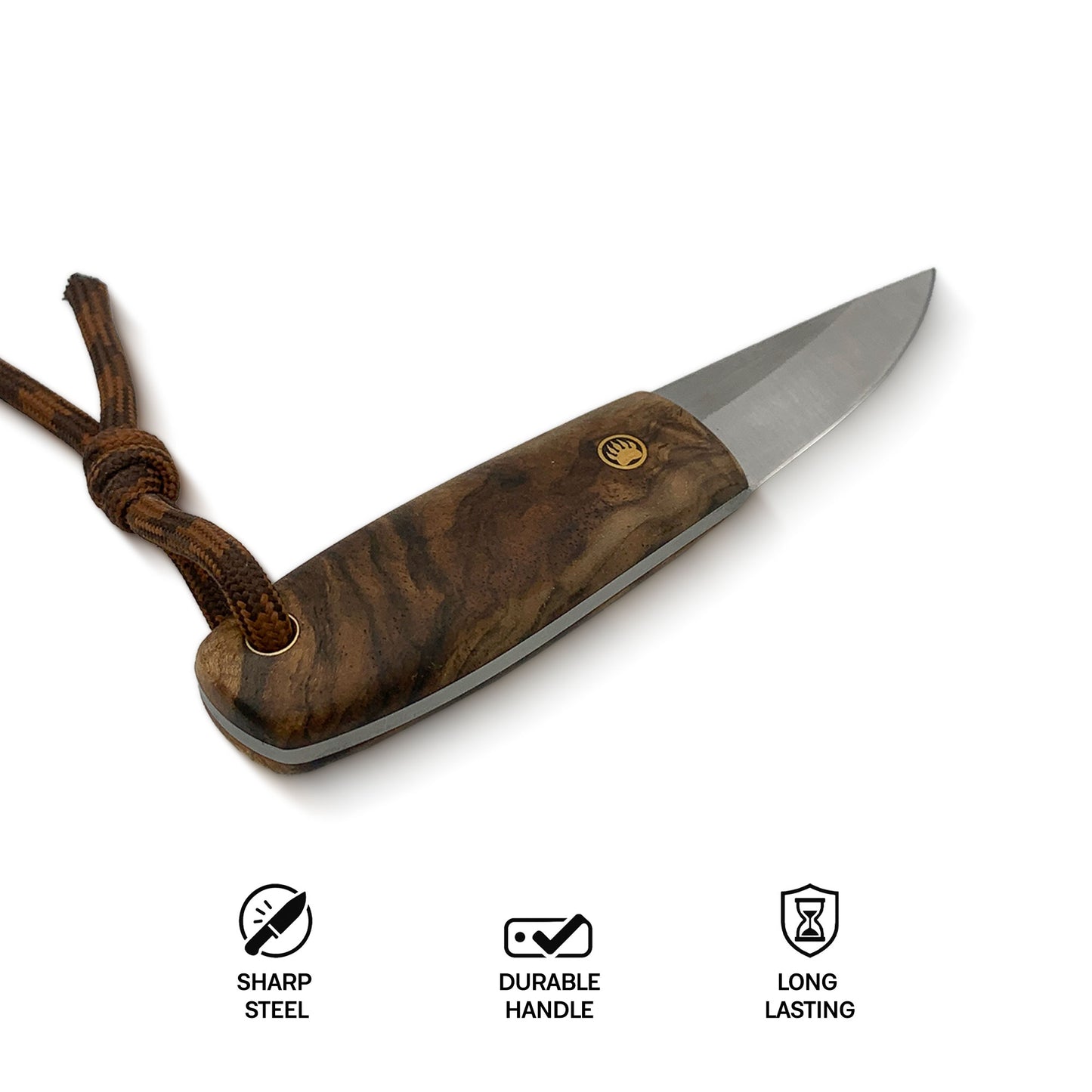 Kuru - Traditional Finnish Puukko Knife with Walnut Handle & Leather Sheath